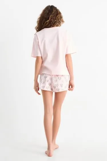 Heart - short pyjamas - 2 piece - textured
