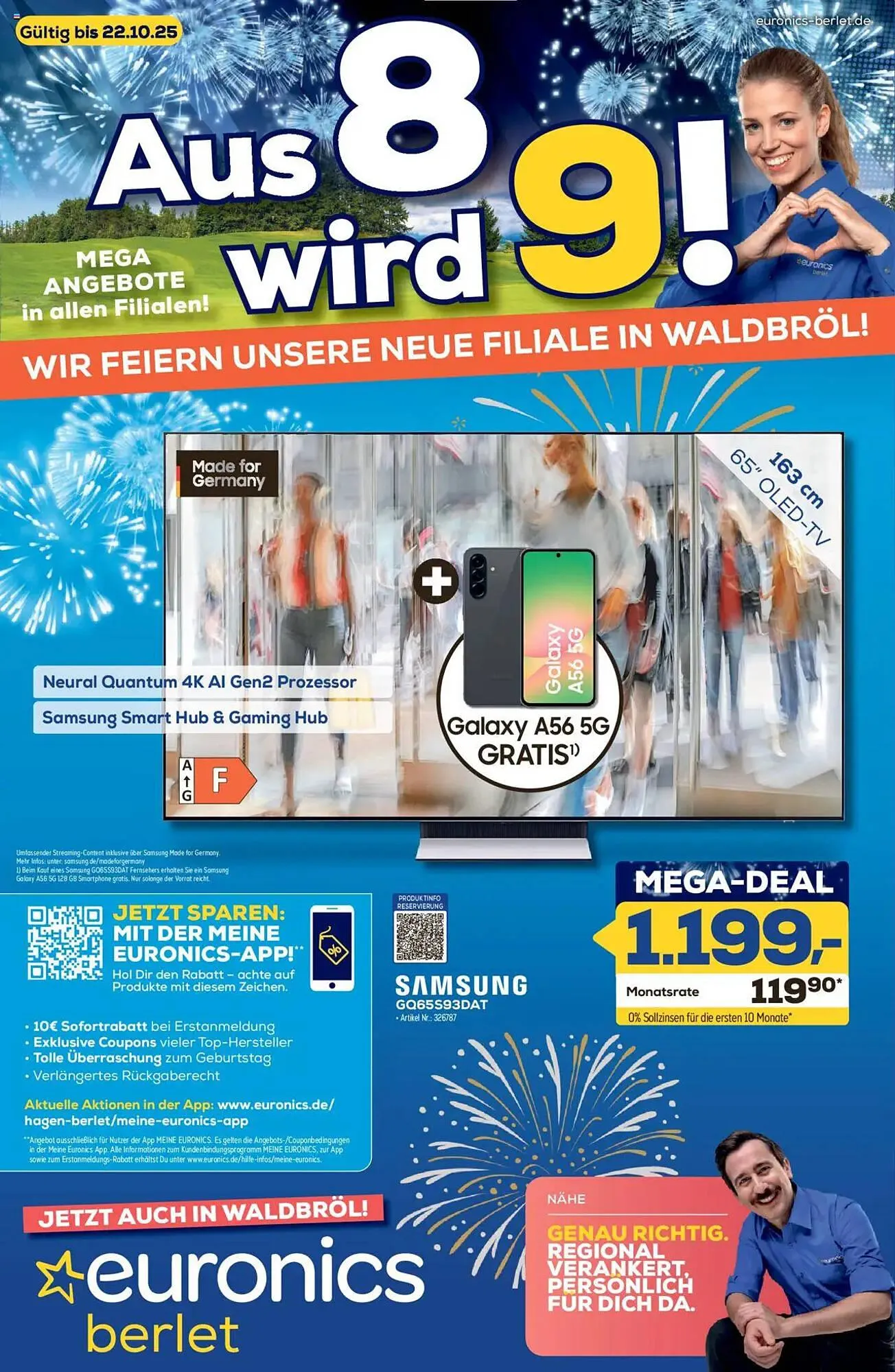 Euronics Berlet Prospekt von 16. Oktober bis 22. Oktober 2025 - Prospekt seite 1