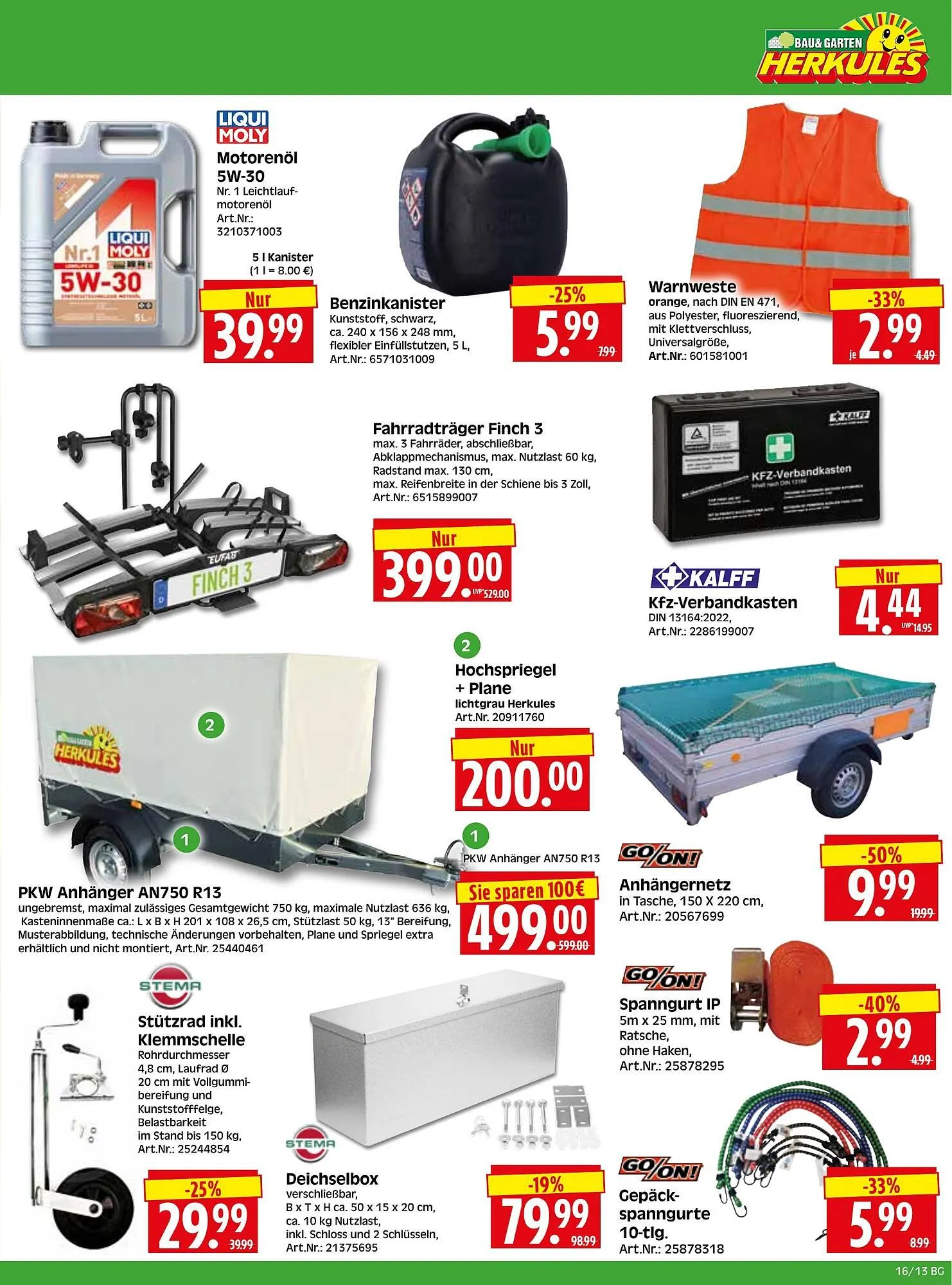 Herkules Baumarkt Prospekt von 13. April bis 18. April 2026 - Prospekt seite 13