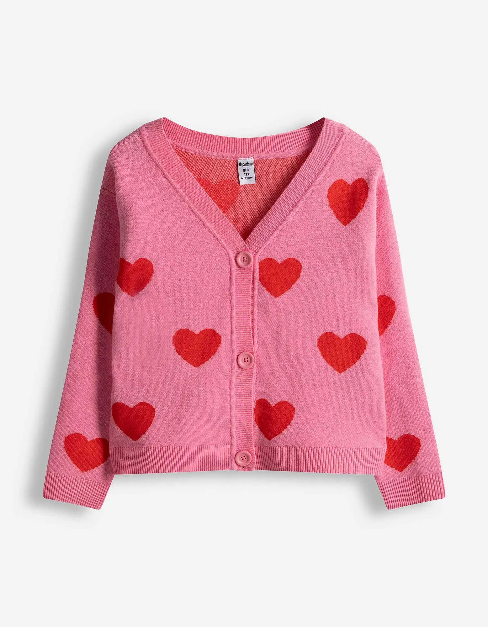 Cardigan - Allover-Muster - pink