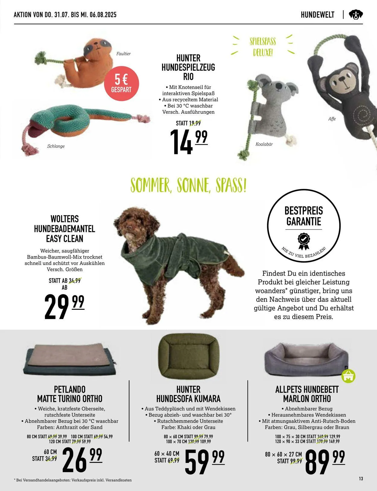 Kölle Zoo Aktueller Prospekt von 30. Juli bis 13. August 2025 - Prospekt seite 13