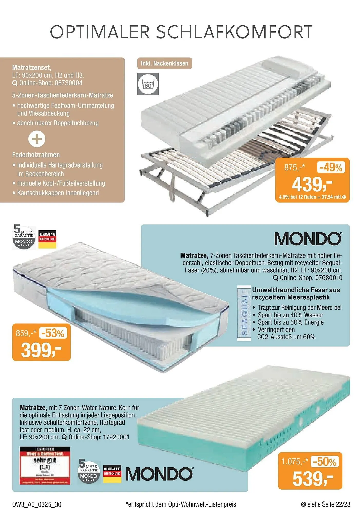 Opti Wohnwelt Prospekt von 27. Februar bis 23. März 2025 - Prospekt seite 30