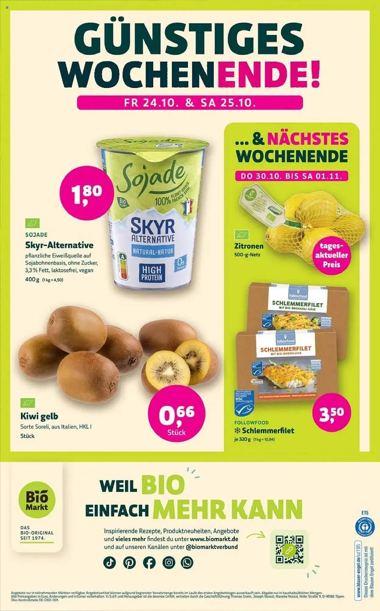 Biomarkt Prospekt von 22. Oktober bis 4. November 2025 - Prospekt seite 14