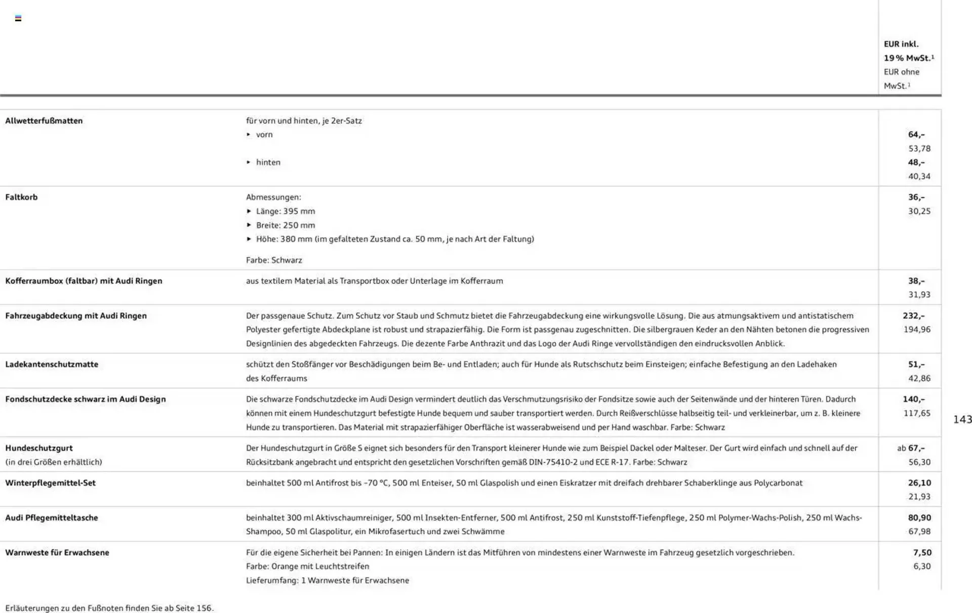 Audi Prospekt von 29. Januar bis 9. Januar 2026 - Prospekt seite 142