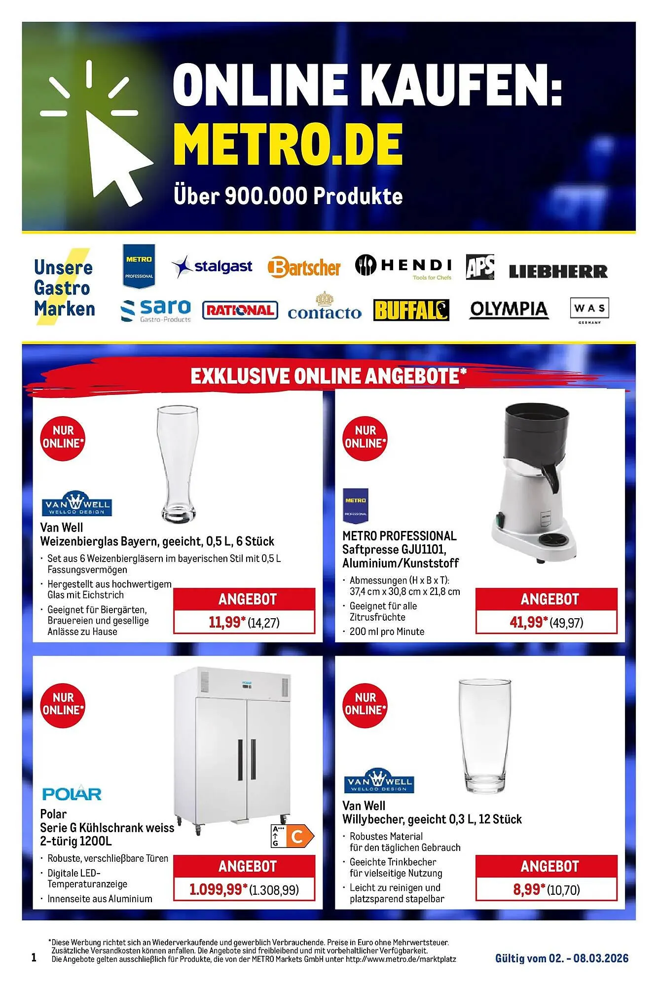 METRO Prospekt von 1. März bis 7. März 2026 - Prospekt seite 1
