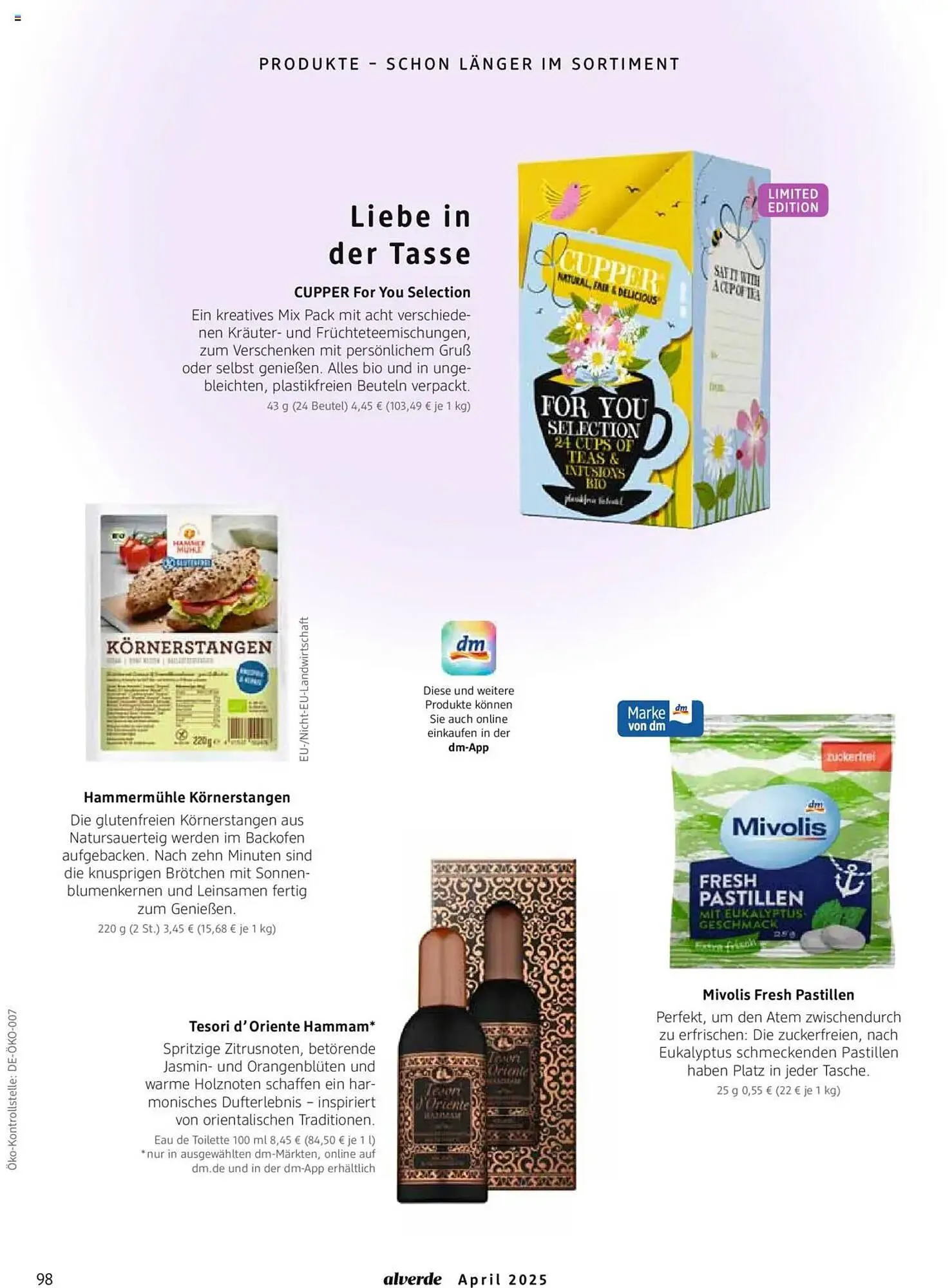 dm drogerie Prospekt von 1. April bis 30. April 2025 - Prospekt seite 98