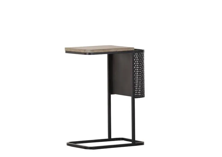 INTERhome Beistelltisch POTPOURRI 46 x 66 cm Tanne Massivholz/schwarz