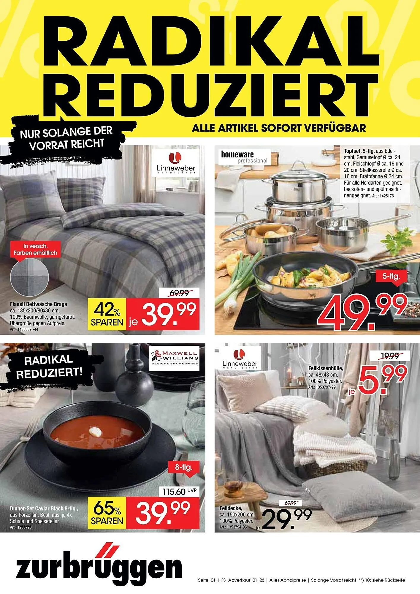 Zurbrüggen Prospekt von 16. März bis 30. Mai 2026 - Prospekt seite 1