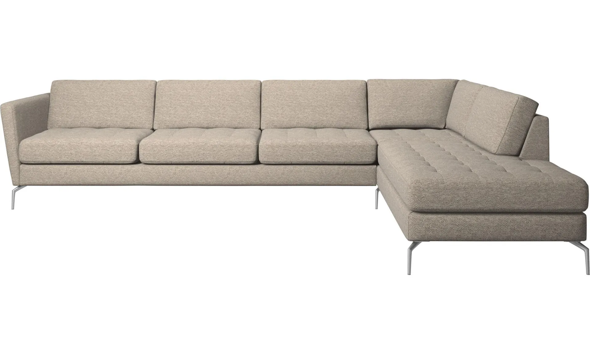 Osaka Ecksofa mit Loungemodul, getuftete Sitzfläche