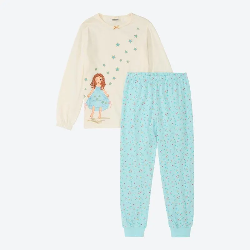 Kinder-Mädchen-Pyjama mit Druck