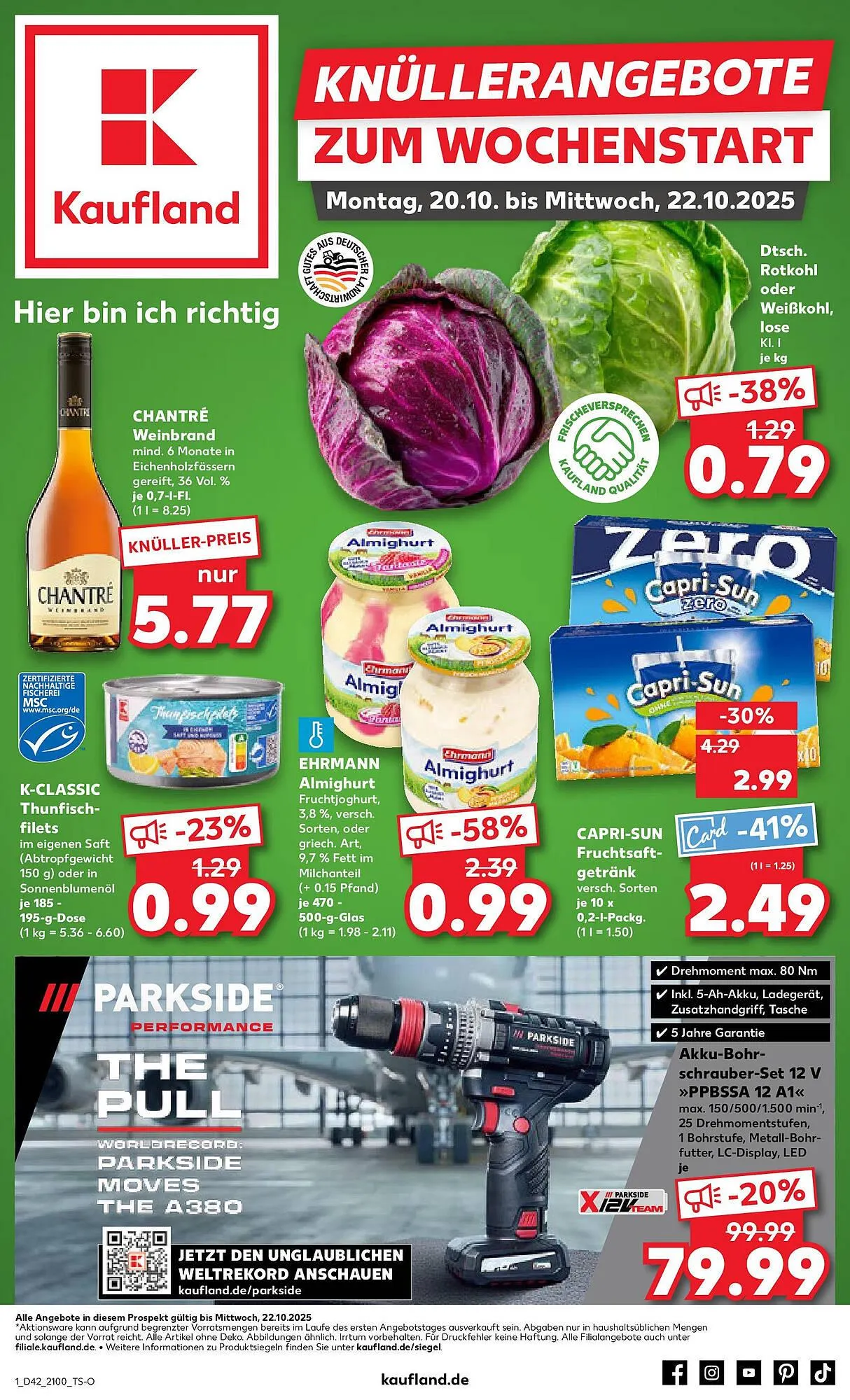 Kaufland Prospekt von 19. Oktober bis 22. Oktober 2025 - Prospekt seite 1