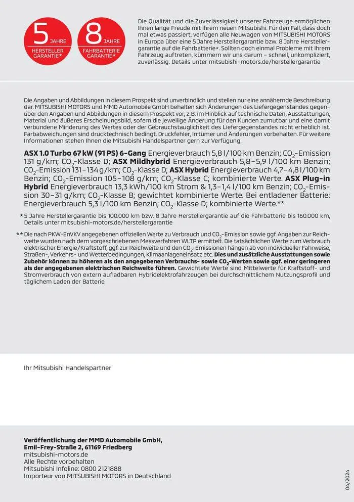 Mitsubishi Prospekt von 2. Mai bis 2. Mai 2025 - Prospekt seite 20