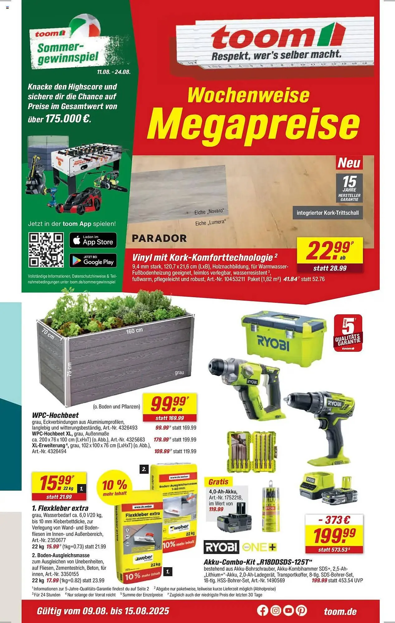 toom Baumarkt Prospekt von 11. August bis 24. August 2025 - Prospekt seite 1