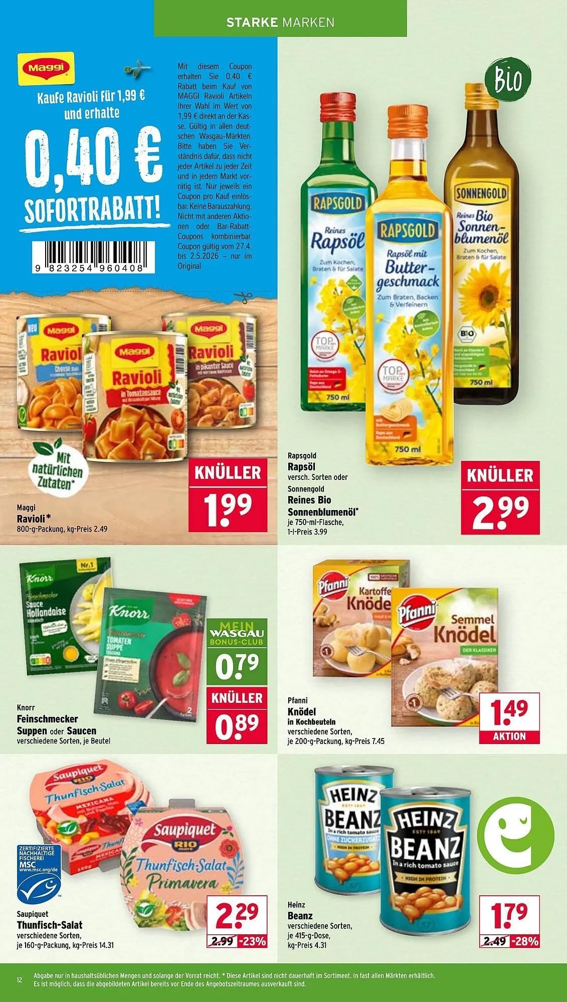 Wasgau Prospekt von 27. April bis 2. Mai 2026 - Prospekt seite 12