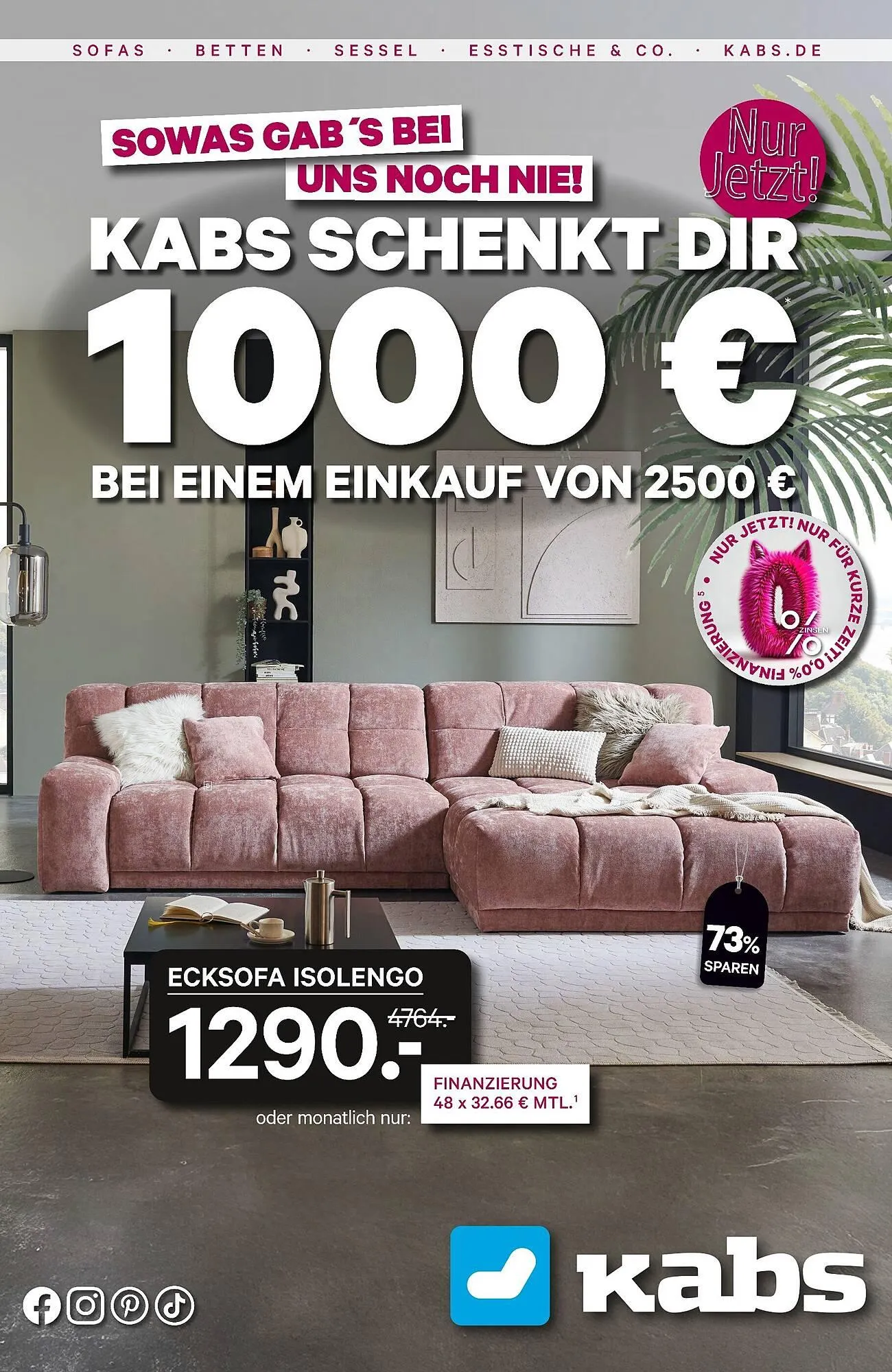 Kabs Polsterwelt Prospekt von 27. Juni bis 24. Juli 2025 - Prospekt seite 1