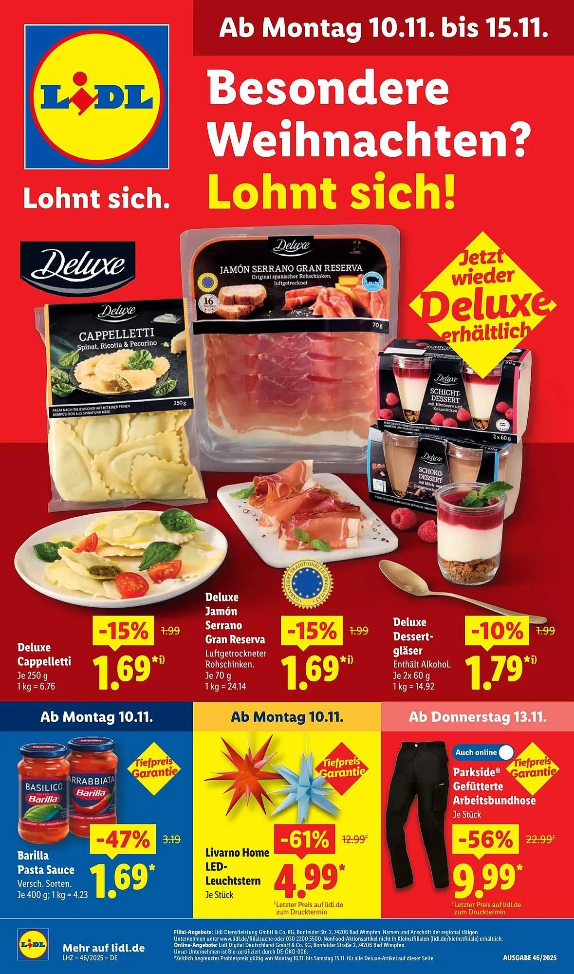 Lidl Prospekt von 10. November bis 15. November 2025 - Prospekt seite 1