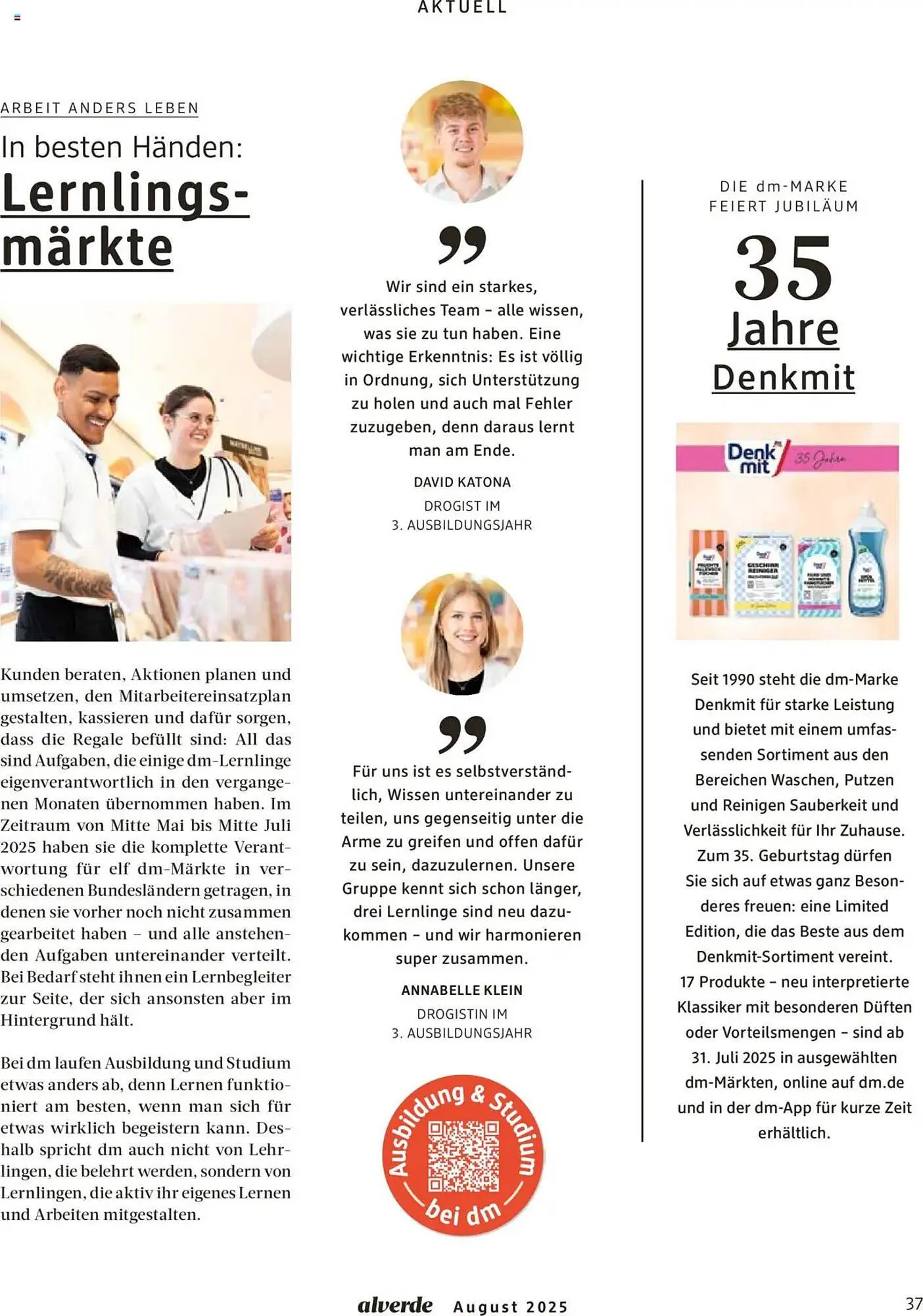 dm drogerie Prospekt von 1. August bis 31. August 2025 - Prospekt seite 37