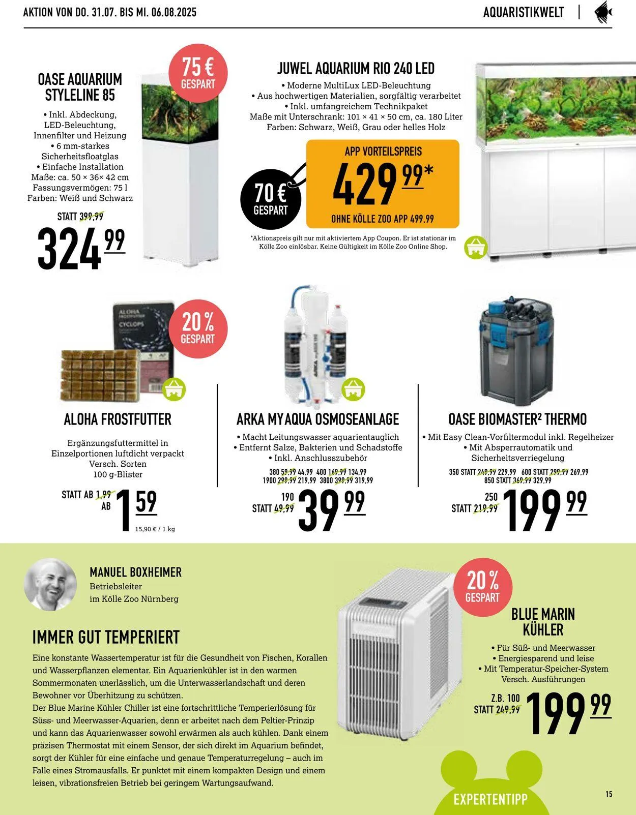 Kölle Zoo Aktueller Prospekt von 30. Juli bis 13. August 2025 - Prospekt seite 15