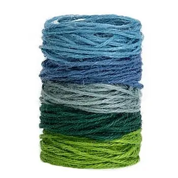 Jutekordelpaket, blau-grün, 2 mm, 5x 4 m