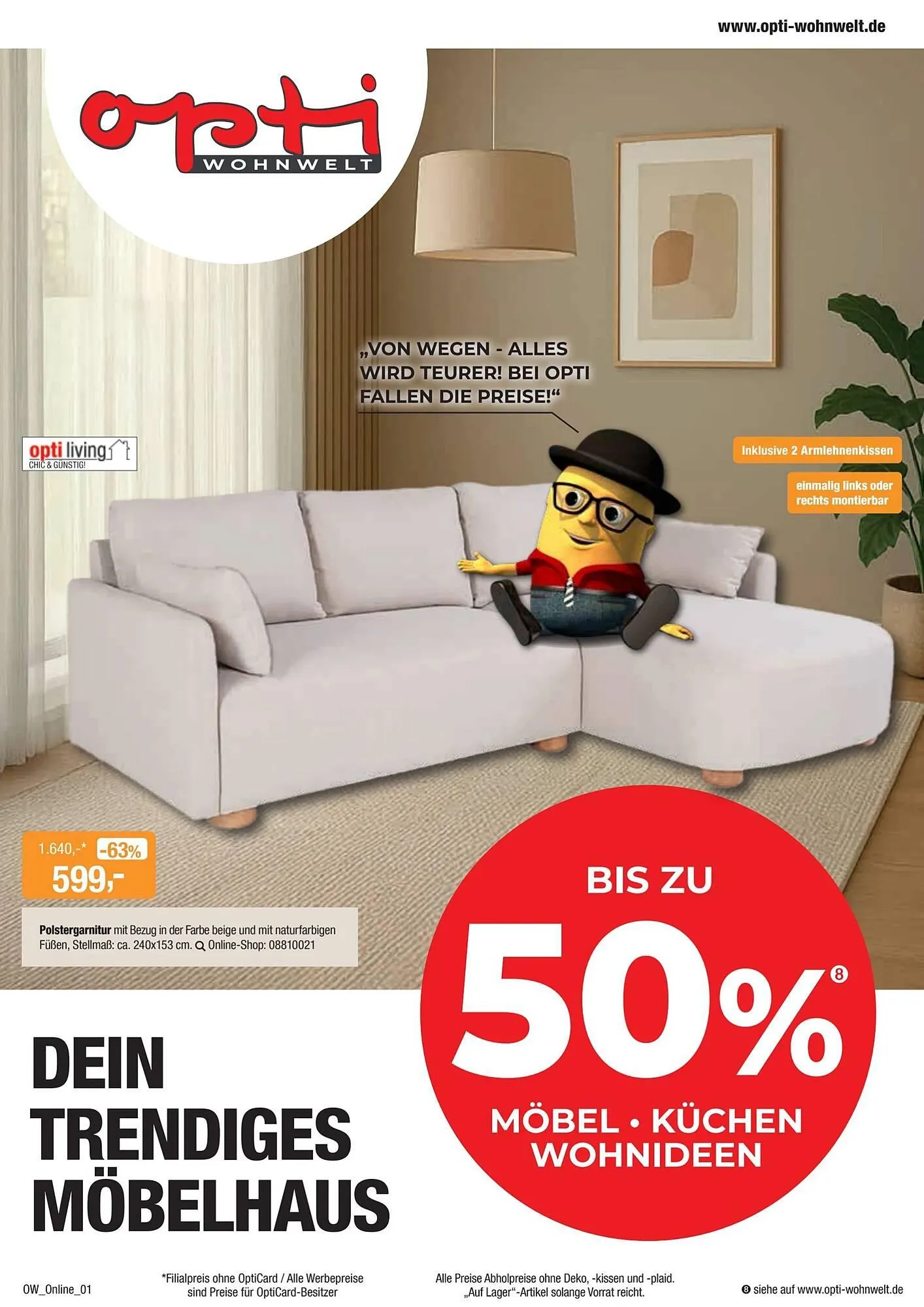 Opti Wohnwelt Prospekt von 7. September bis 26. September 2025 - Prospekt seite 1