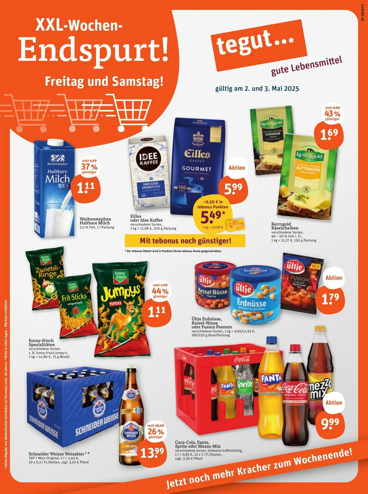 Tegut Aktueller Prospekt von 5. Mai bis 11. Mai 2025 - Prospekt seite 1