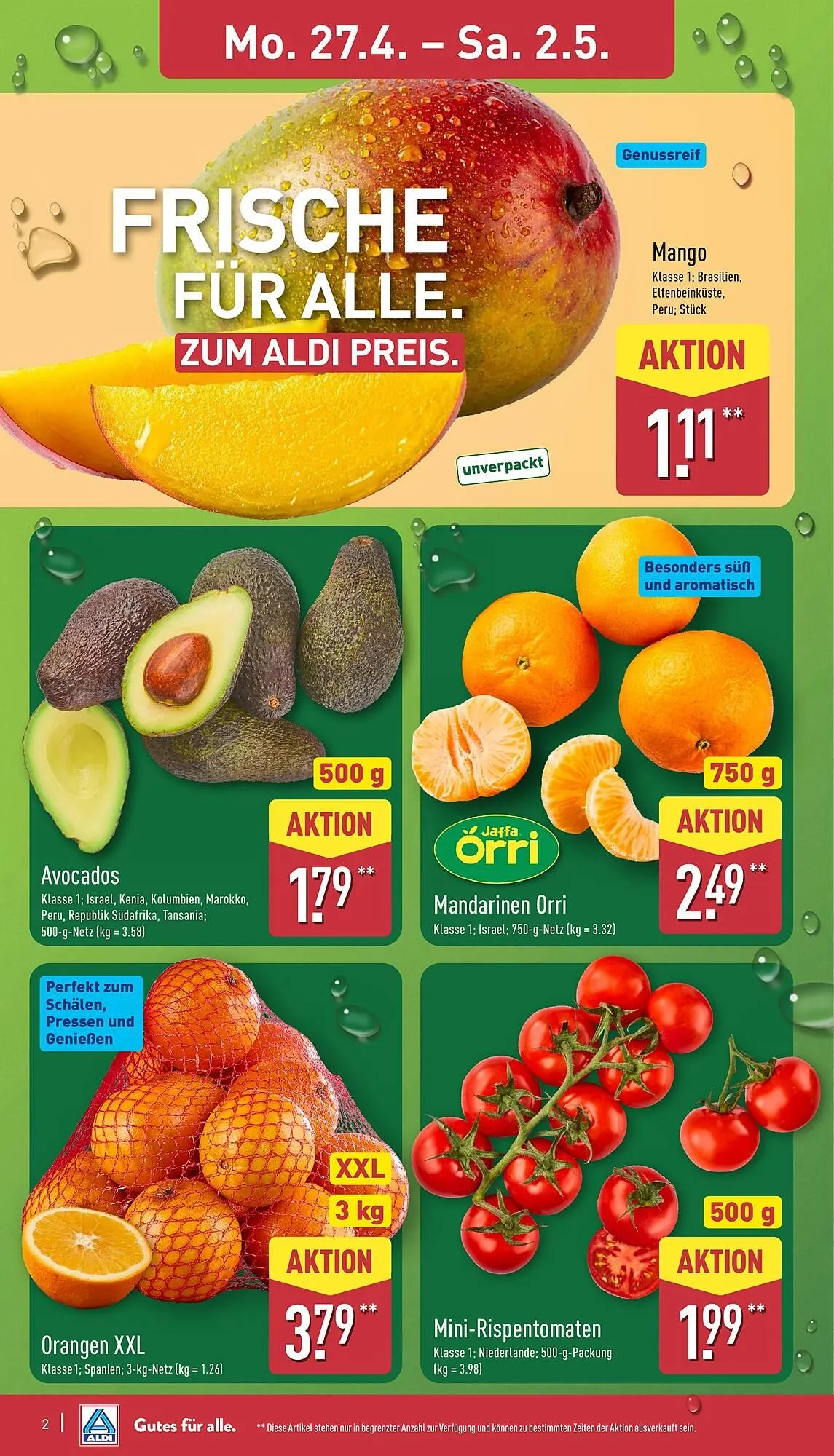 Aldi Nord Prospekt von 27. April bis 2. Mai 2026 - Prospekt seite 2