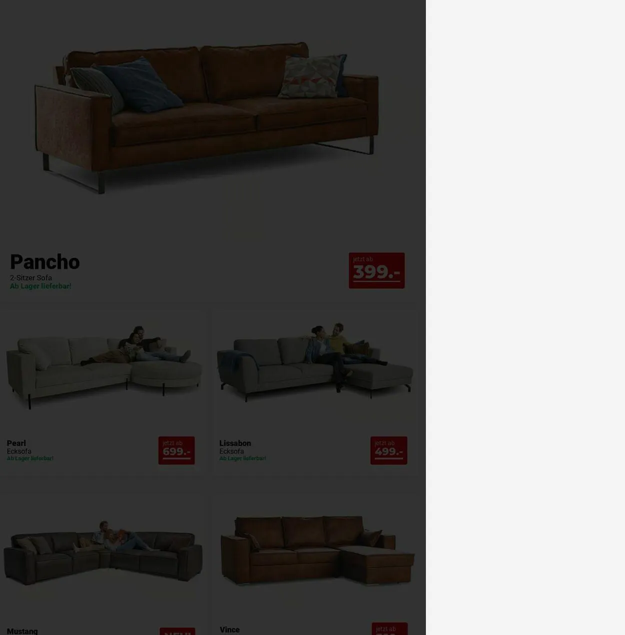 Seats and Sofas von 15. Dezember bis 24. Dezember 2025 - Prospekt seite 1