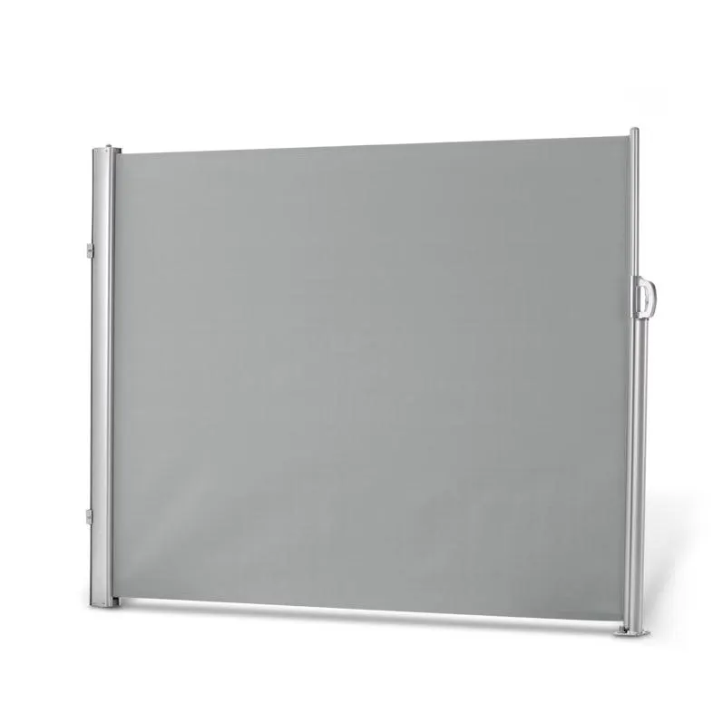 Seitenmarkise 1,8x3 m lichtgrau, Aluminium-Stahlrohr-Mix