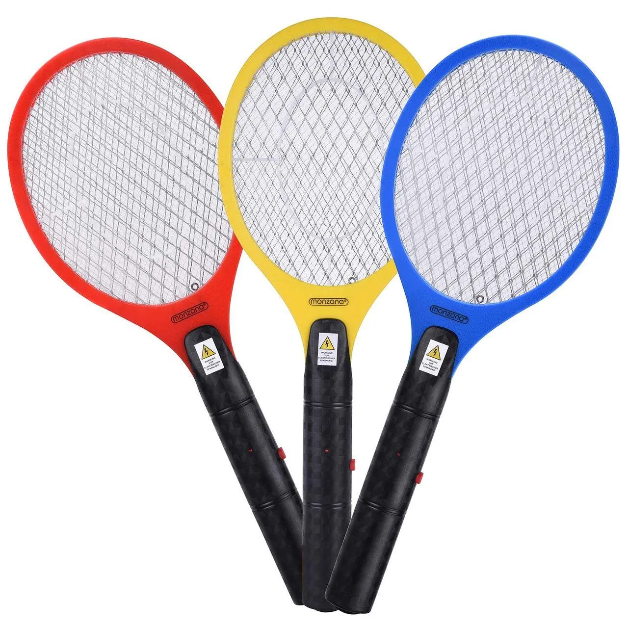 monzana Elektrische Fliegenklatsche 3er-Set Bunt