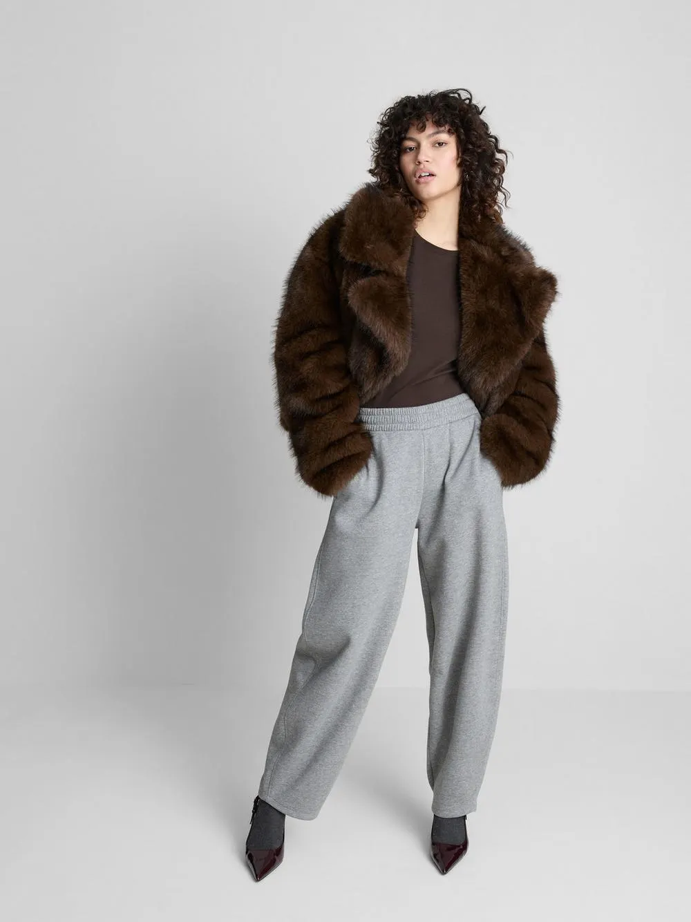 Stretch-Top mit Rundhalsausschnitt