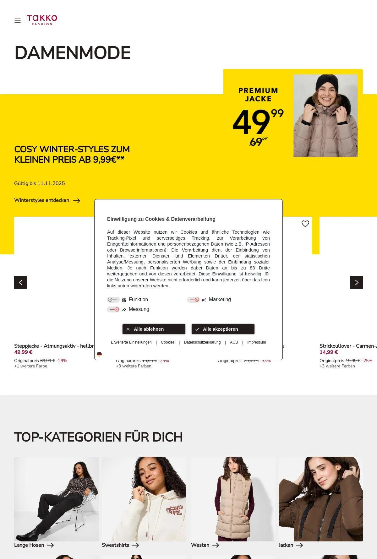 Takko Fashion Aktueller Prospekt von 10. November bis 16. November 2025 - Prospekt seite 1