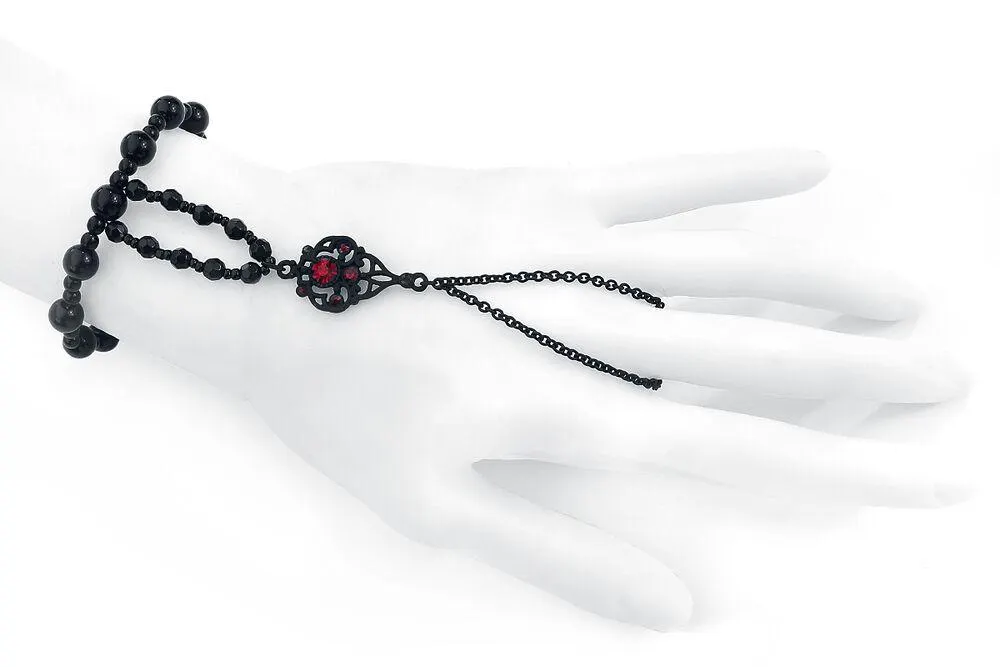"Dark Passion" Pulsera Negro de Gothicana by EMP