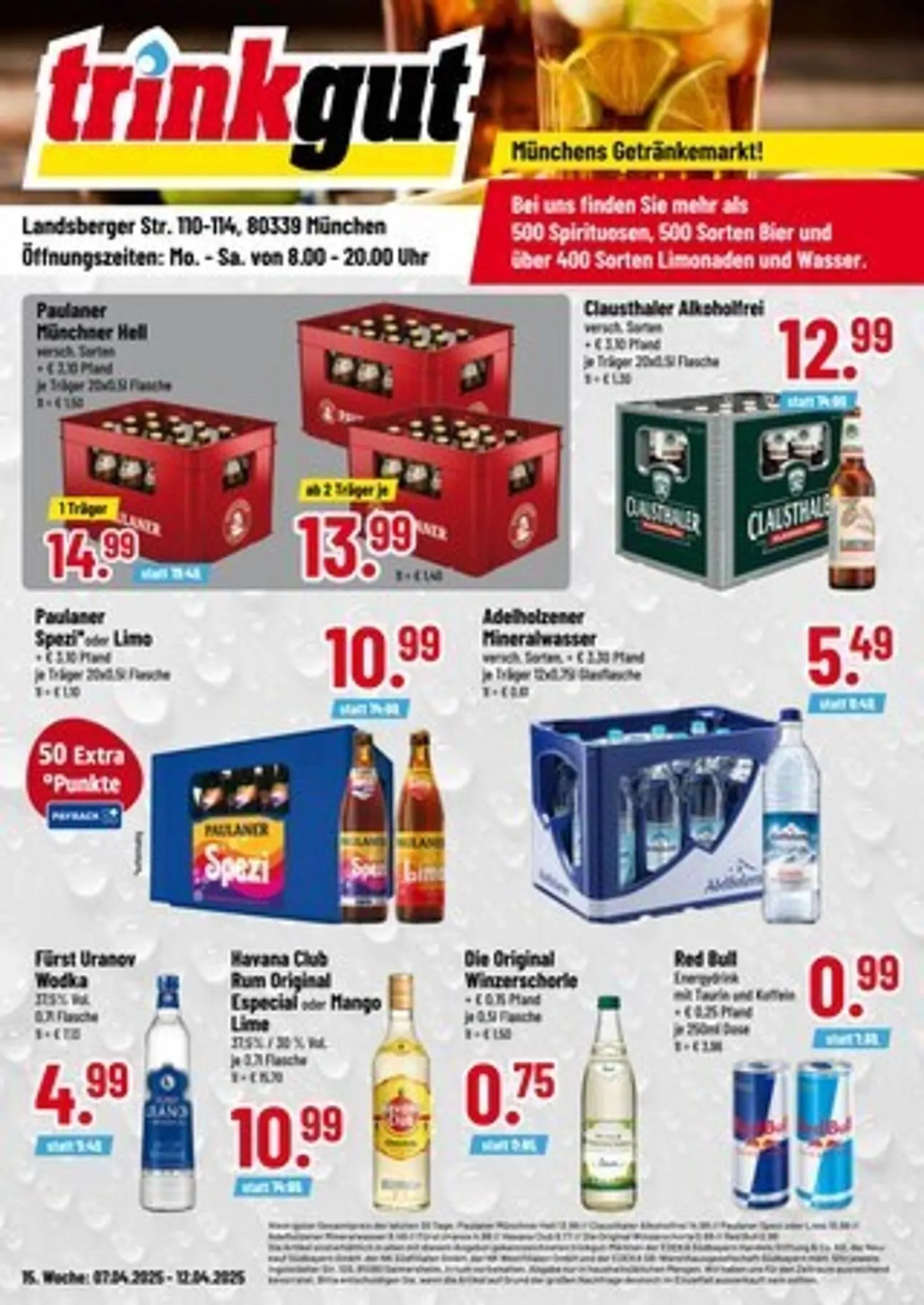 trinkgut Prospekt von 7. April bis 12. April 2025 - Prospekt seite 1