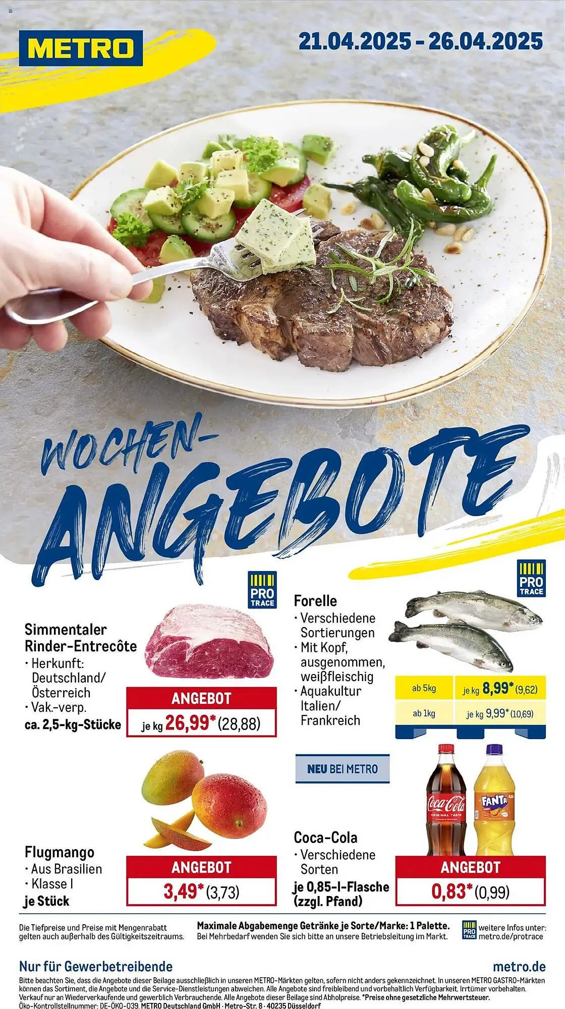 METRO Prospekt von 21. April bis 26. April 2025 - Prospekt seite 1