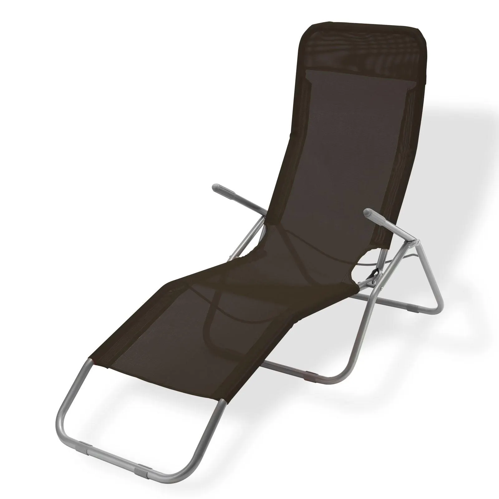 Sonnenliege Gartenliege Virginia Beach schwarz Relaxliege Strandliege