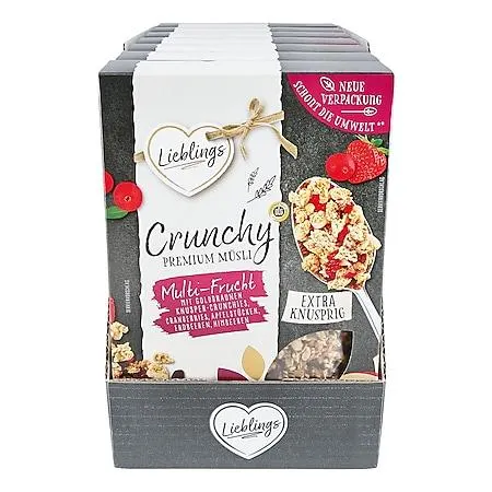 Lieblings Knusper Müsli Multifrucht 500 g, 7er Pack