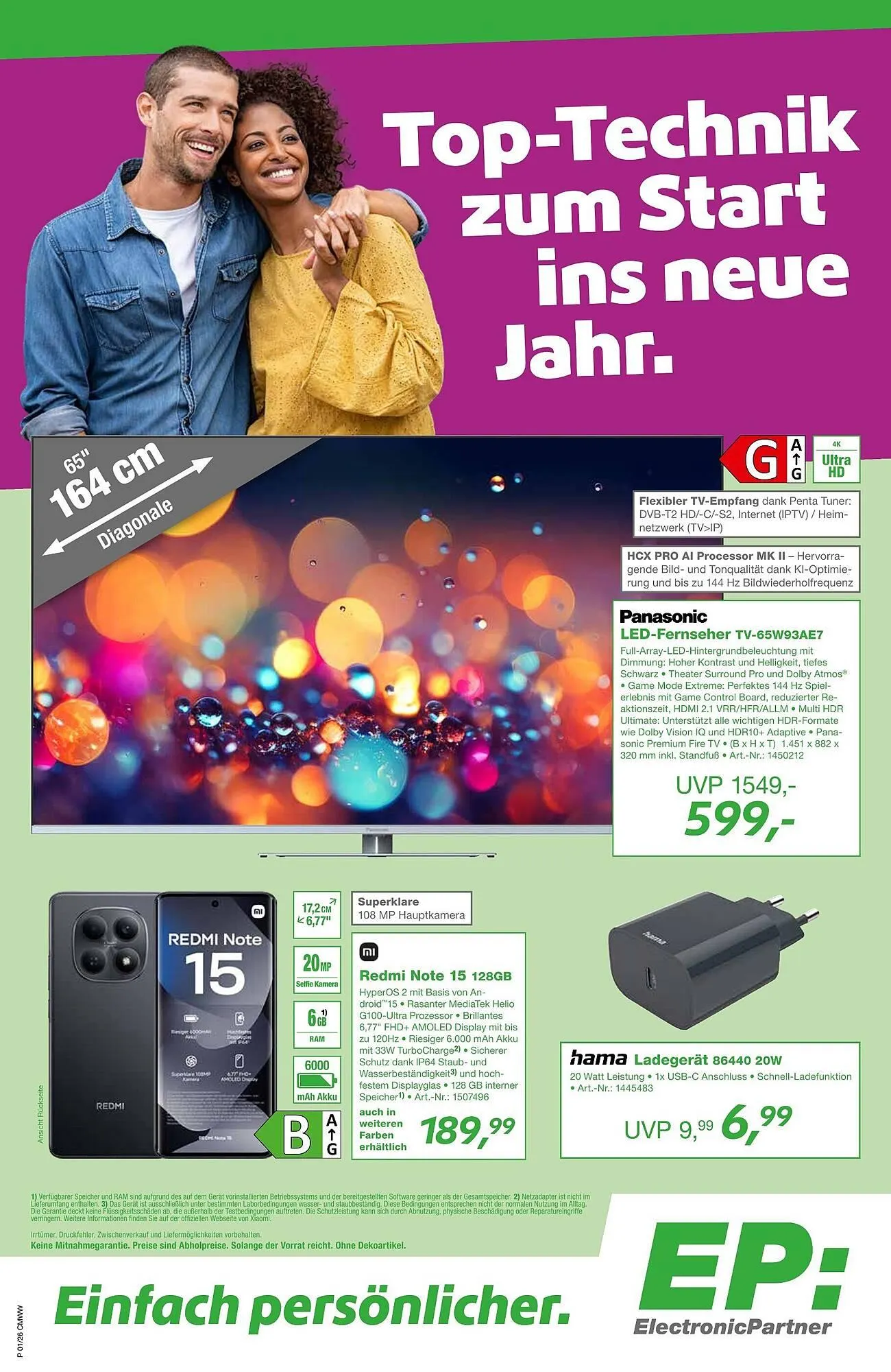 EP Prospekt von 30. Dezember bis 17. Januar 2026 - Prospekt seite 1