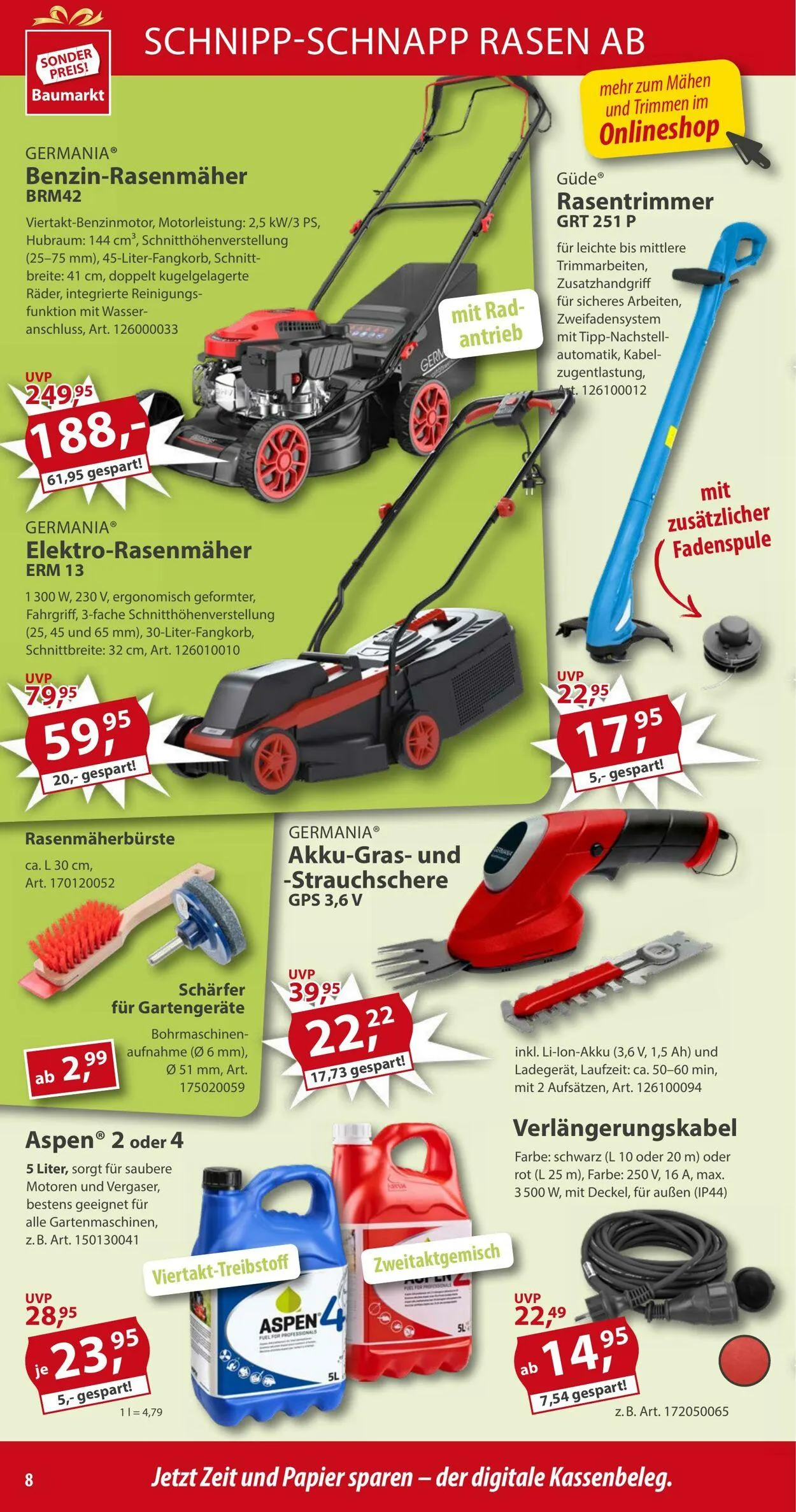 Sonderpreis Baumarkt Aktueller Prospekt von 5. April bis 19. April 2025 - Prospekt seite 8