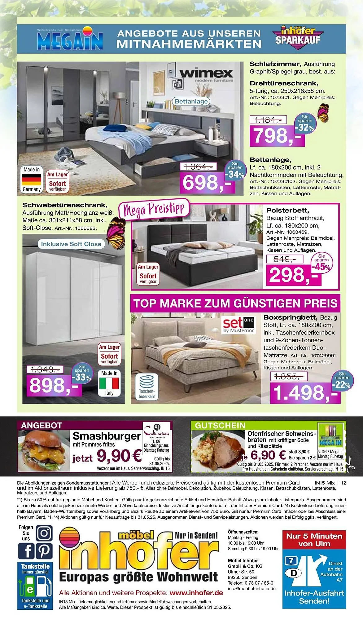 Möbel Inhofer Prospekt von 7. Mai bis 31. Mai 2025 - Prospekt seite 12