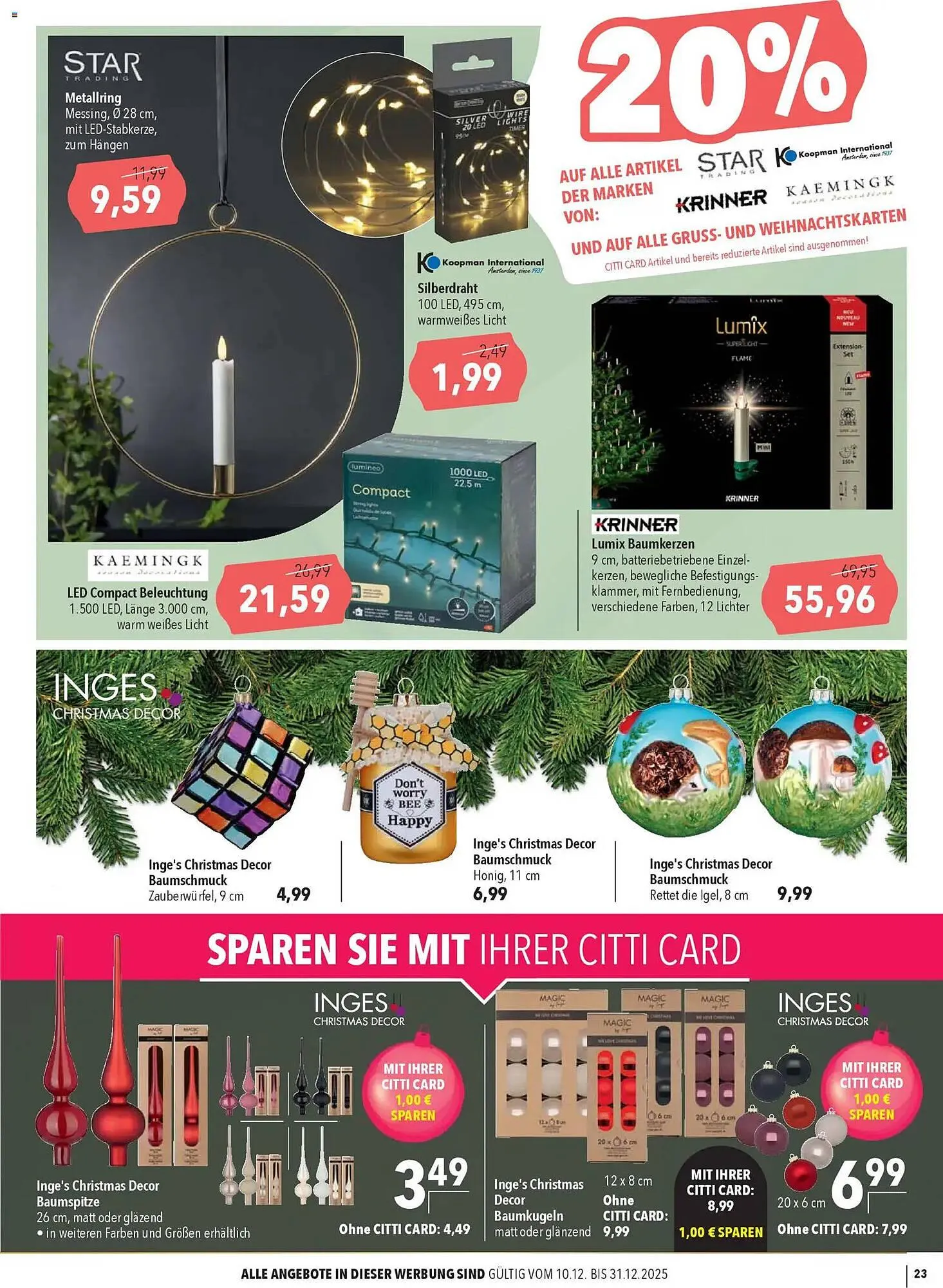 CITTI Markt Prospekt von 10. Dezember bis 31. Dezember 2025 - Prospekt seite 23