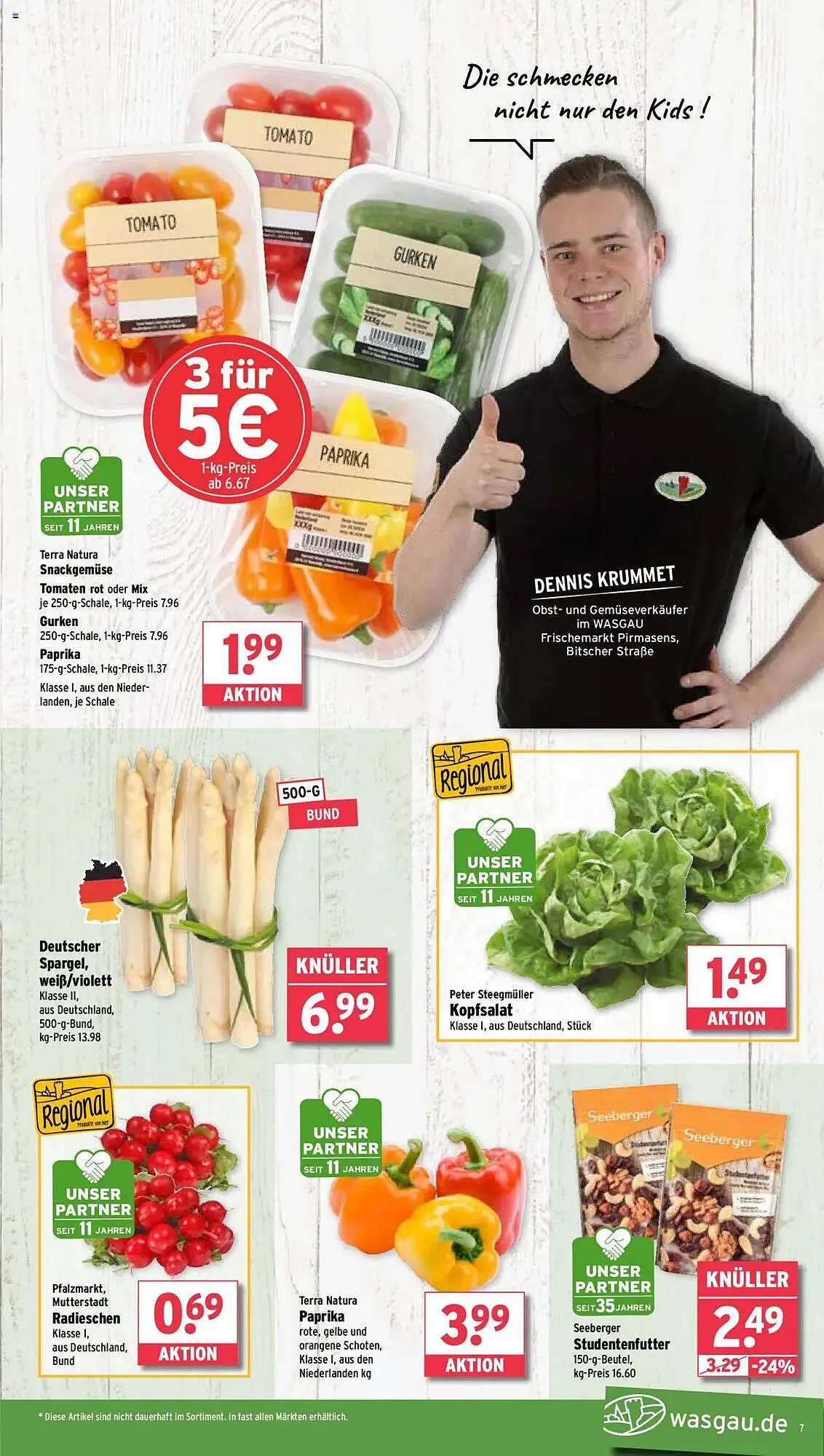 Wasgau Prospekt von 22. April bis 27. April 2025 - Prospekt seite 7