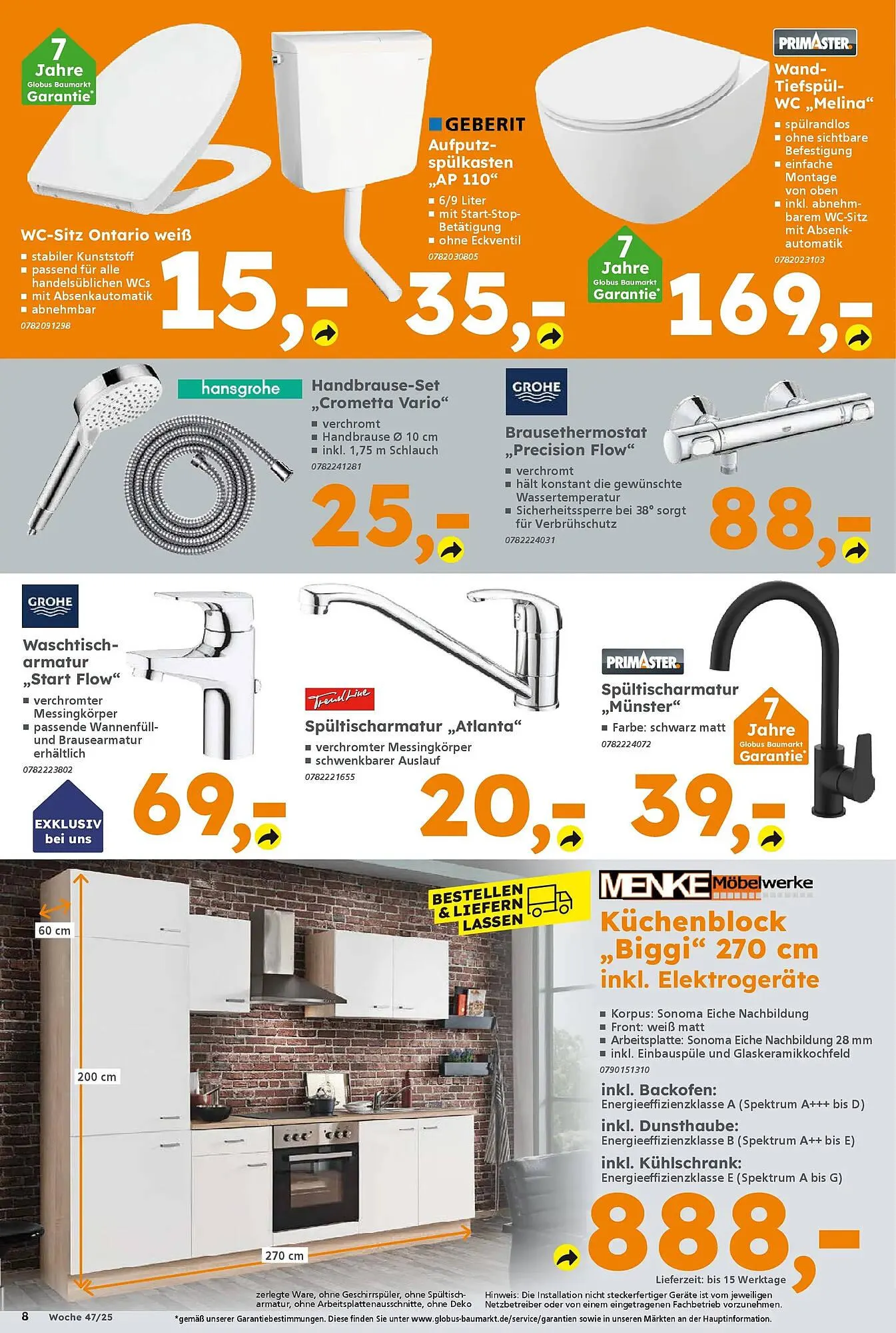 Globus Baumarkt Prospekt von 16. November bis 22. November 2025 - Prospekt seite 8