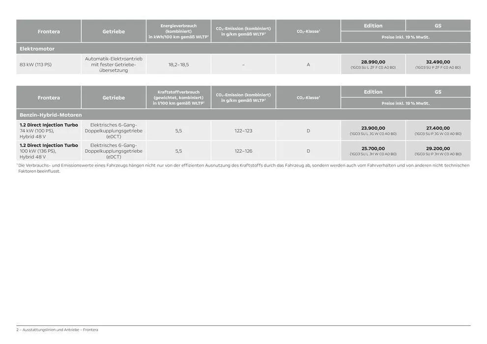 Opel Neuer Frontera von 5. Juli bis 5. Juli 2025 - Prospekt seite 2