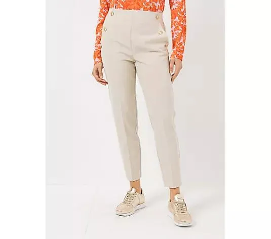 STEFFEN SCHRAUT Hose knöchellang Knopf-Detail konischer Beinverlauf