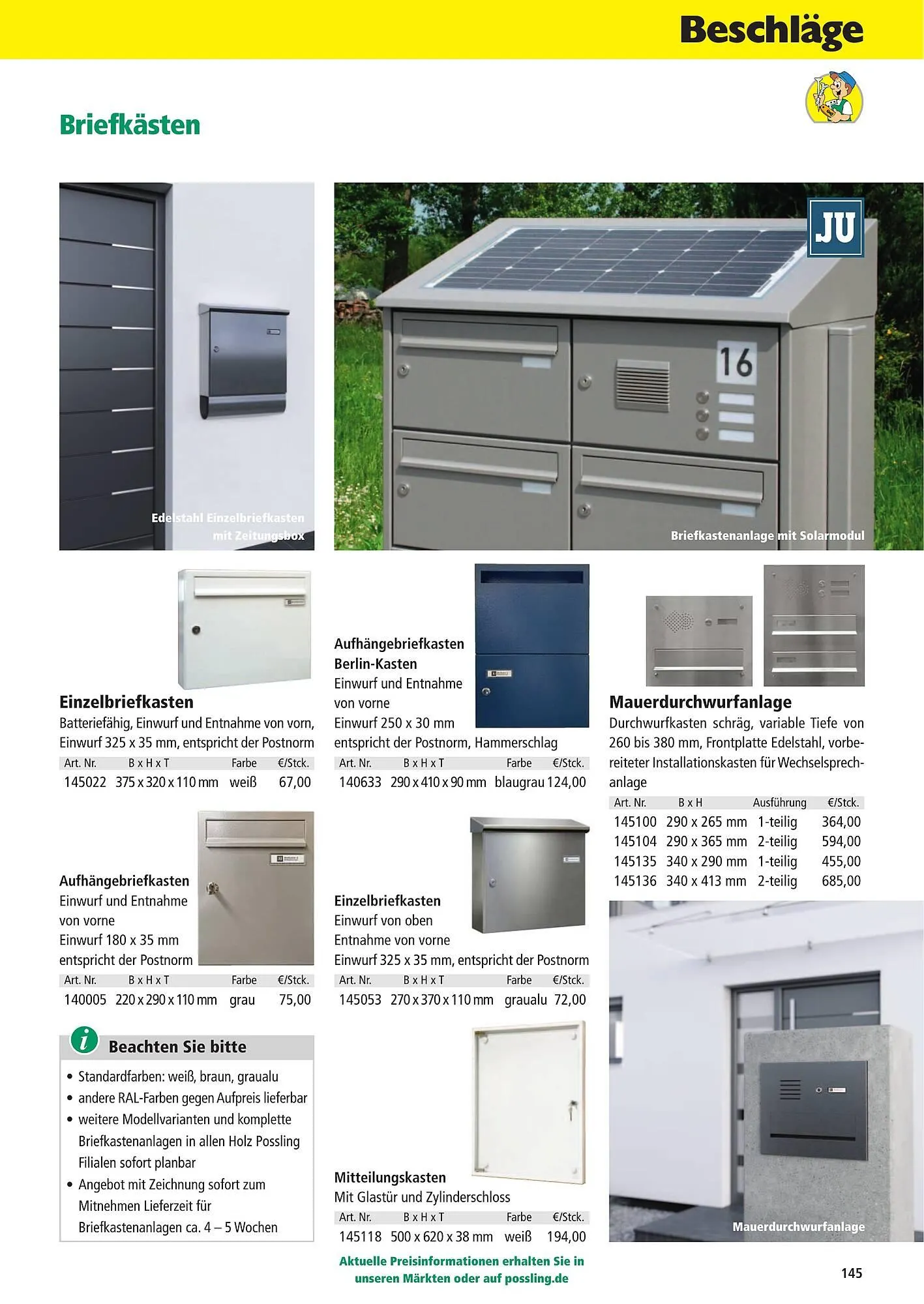 Holz Possling Prospekt von 2. Mai bis 31. Juli 2025 - Prospekt seite 145