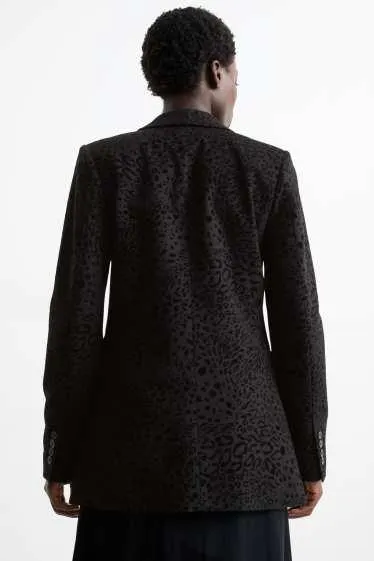 Long blazer - relaxed fit - leopard print