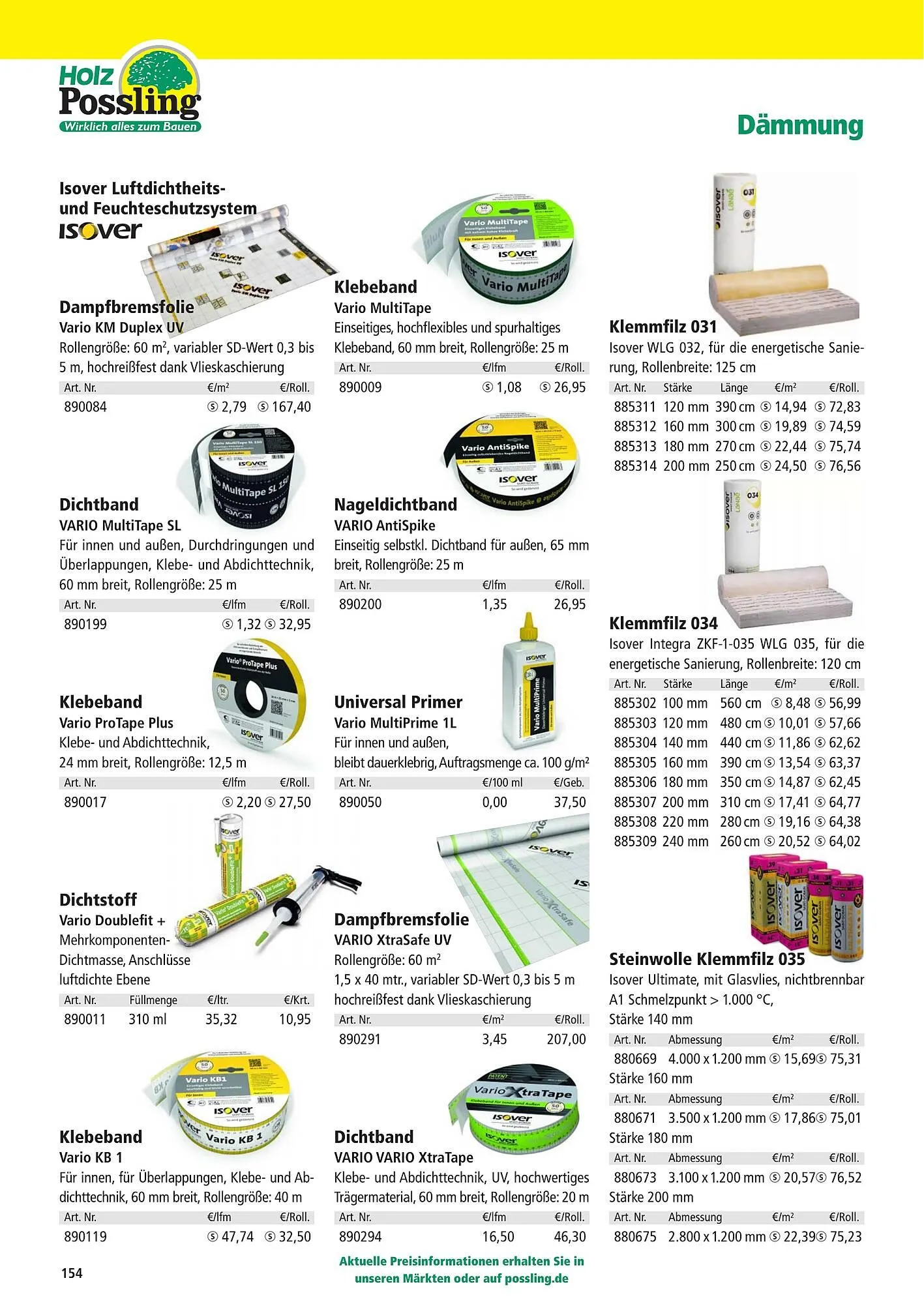 Holz Possling Prospekt von 1. April bis 31. Juli 2026 - Prospekt seite 154