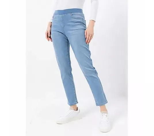 DENIM & CO Jeggings, knöchellang 5-Pocket-Style Rundumdehnbund Eingrifftaschen