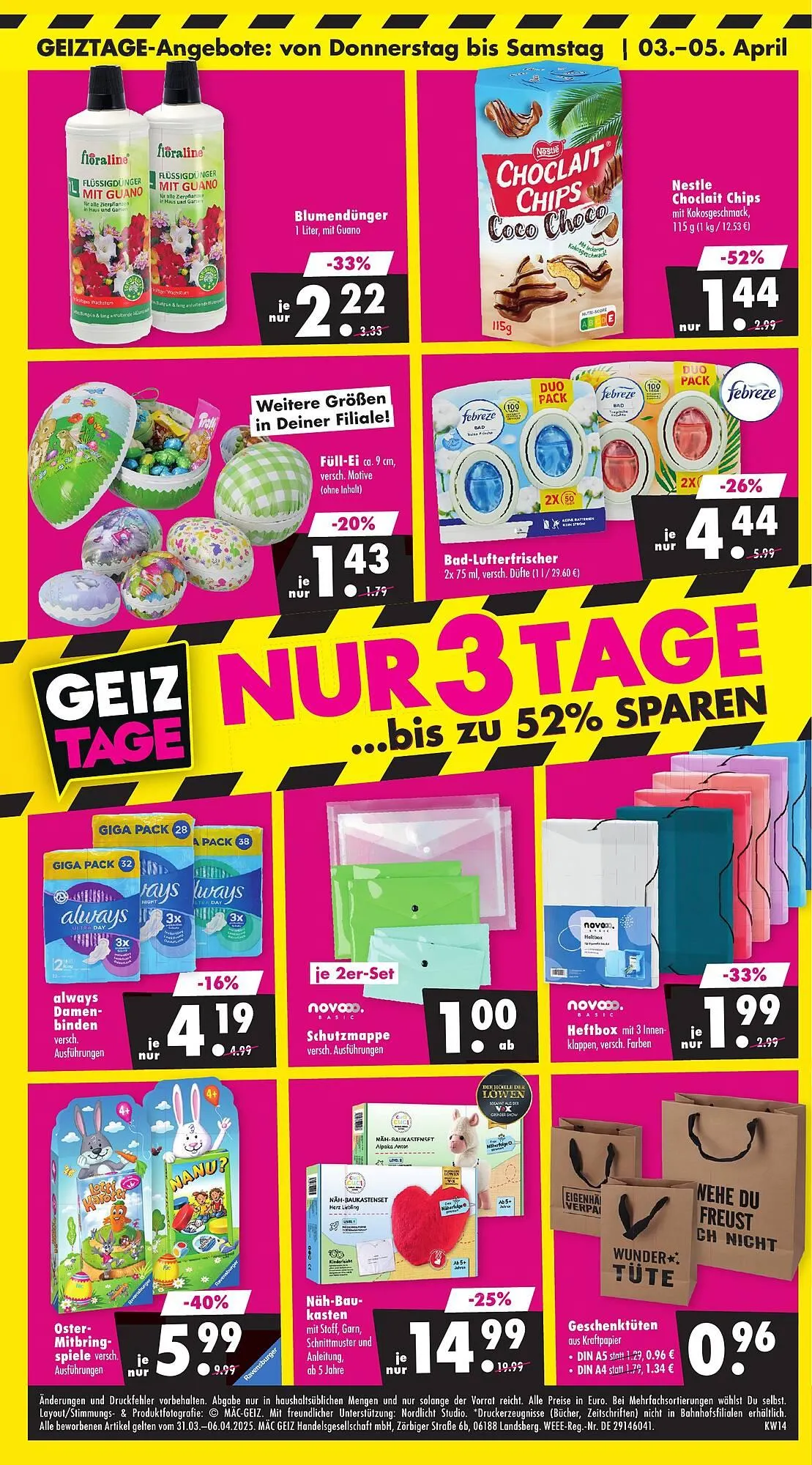 Mäc Geiz Prospekt von 31. März bis 6. April 2025 - Prospekt seite 12