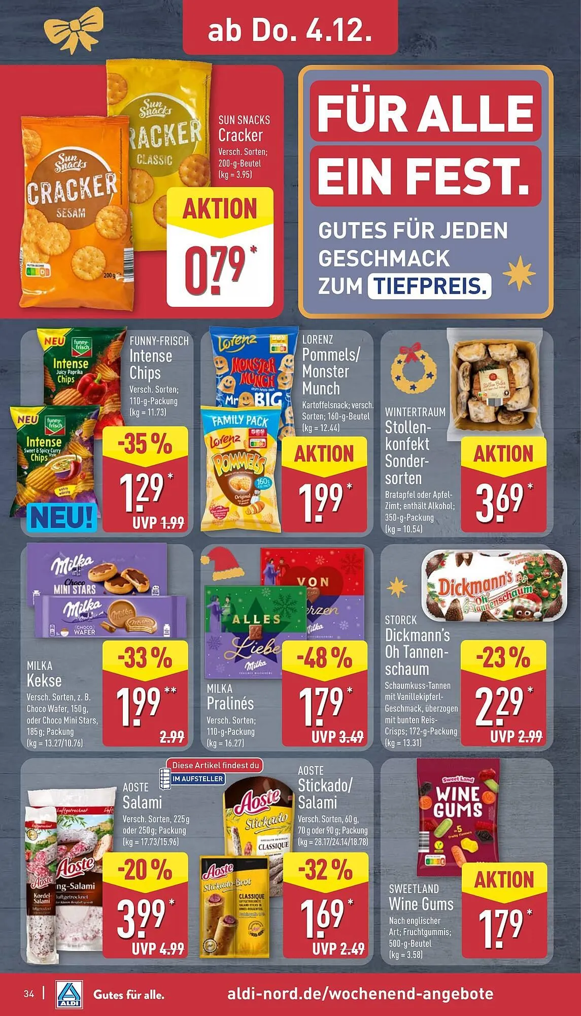 Aldi Nord Prospekt von 1. Dezember bis 6. Dezember 2025 - Prospekt seite 34